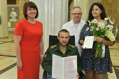 В Минобороны рассказали о свадебной церемонии участника спецоперации в госпитале Вишневского