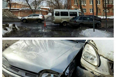 В утреннем ДТП в Самаре пострадали пассажиры маршрутки