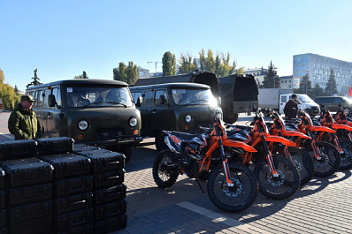 Мотоциклы для бойцов: из Самарской области на передовую отправили крупнейший груз