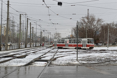 В Самаре появились автоматические стрелочные переводы трамвайных путей