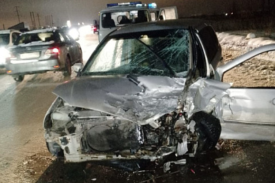 В Самарской области 18 января столкнулись три легковушки