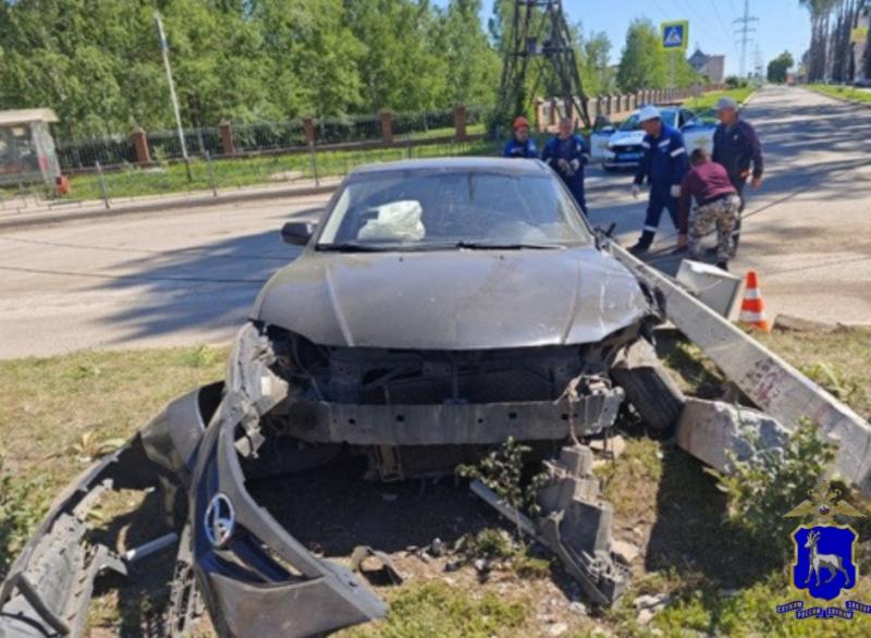 В Самарской области ночью на трассе водитель без прав вылетел в кювет