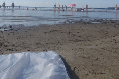 В Самаре с одного из пляжей ушла вода