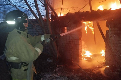 В Самарской области 31 марта вспыхнул сарай на 40 "квадратах"