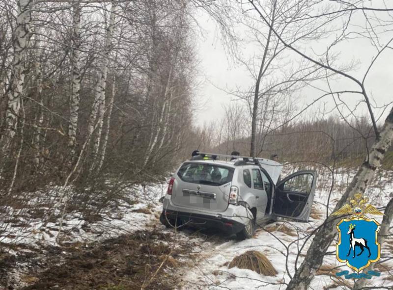 В Самарской области 19 ноября на трассе иномарка вылетела в кювет