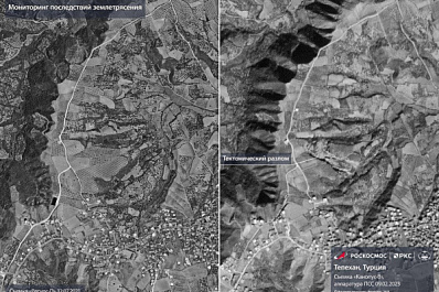 "Роскосмос" опубликовал снимок тектонического разлома после землетрясения в Турции