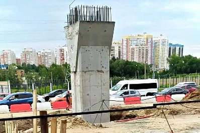 В Самаре видеоблогер снял с высоты строительство развязки на ул. Ново-Садовой