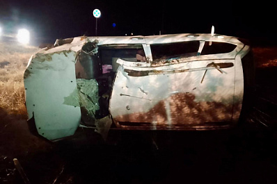 Ночью 25 октября LADA Kalina съехала в кювет в Похвистневском районе