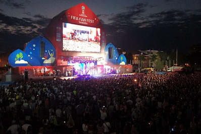 Более 15 тысяч болельщиков наблюдали за финалом ЧМ-2018 на фан-зоне в Самаре