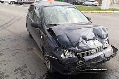 В Чапаевске молодой водитель на "Ниве" влетел в "Калину"