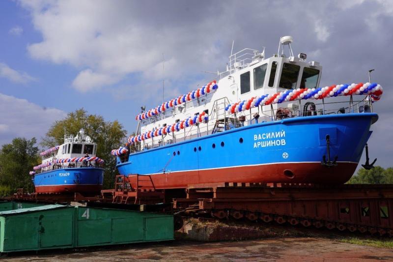 Семь футов под килем: в Самаре спустили на воду два новых исследовательских судна