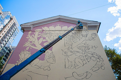 Вырисовываются лица: в Самаре приступили к созданию ещё двух муралов