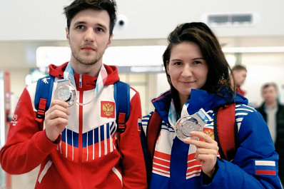 Софья Евдокимова и Егор Базин вернулись в Самару с серебром Универсиады