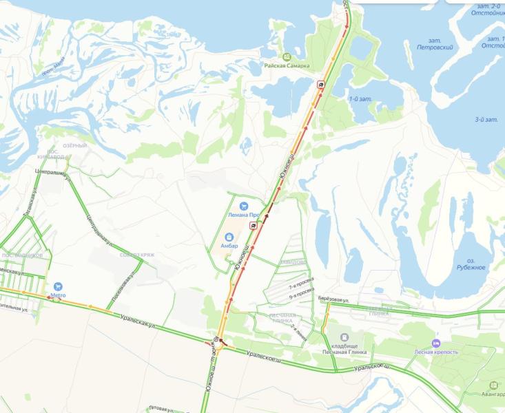 В Самаре из-за массовой аварии 20 мая встало движение на Южном шоссе