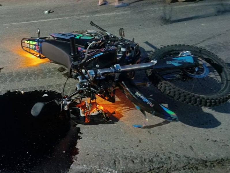 В Самарской области пострадал водитель питбайка после столкновения с легковушкой