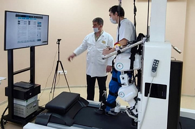 В медцентре Сергиевского района появился робот для восстановления ходьбы