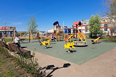 В парке "Юбилейный" в Похвистневе идет благоустройство территории 