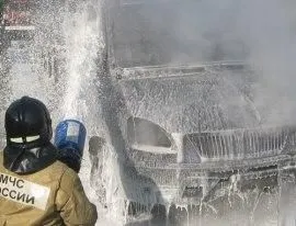 В Волжском районе ночью сгорел автомобиль