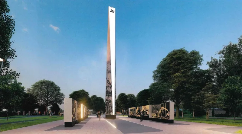 В Самаре в ноябре зажгли стелу "Город трудовой доблести" на проспекте Юных Пионеров