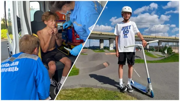 "Перелетел через руль самоката, был весь в крови": самарский школьник пострадал из-за лужи в экстрим-парке