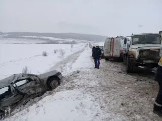В Самарской области грузовик снес "Рено", погибла женщина