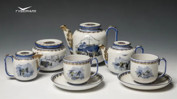 В Самарском художественном музее представили уникальный чайный сервиз