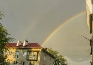 Самарцы поделились фото двойной радуги после дождя 20 июля 2022 года
