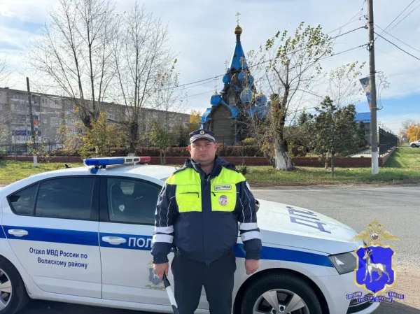 В Самарской области полицейский патруль сопроводил иномарку с больным пассажиром до больницы