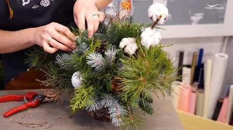 Украшаем дом хвойными ветками. Удачные заметки