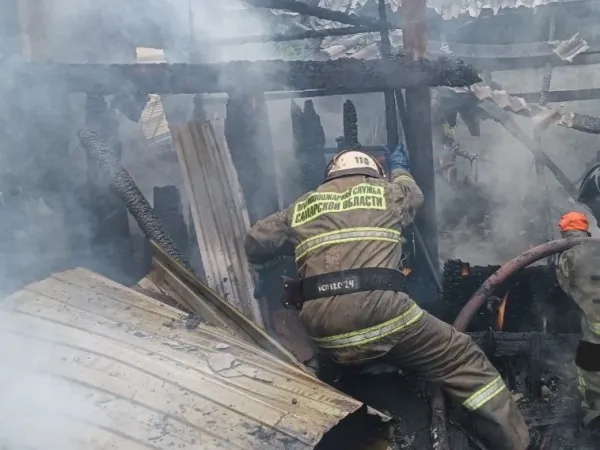 В Самарской области 21 июля горела баня