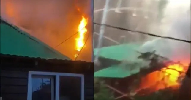 Под Самарой полицейские помогли нескольким семьям спастись от пожара