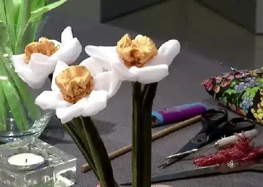 Создаем красивые нарциссы. Ручная работа