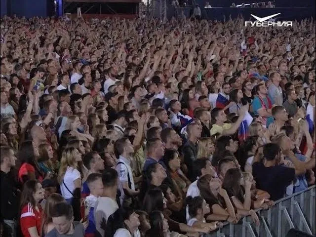 Как Самара болела за сборную России в матче с Хорватией