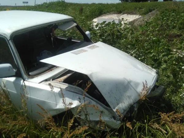 На трассе в Самарской области "семерка" съехала в кювет