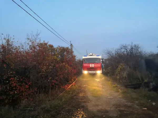 В Волжском районе потушили крупный пожар в дачном массиве 