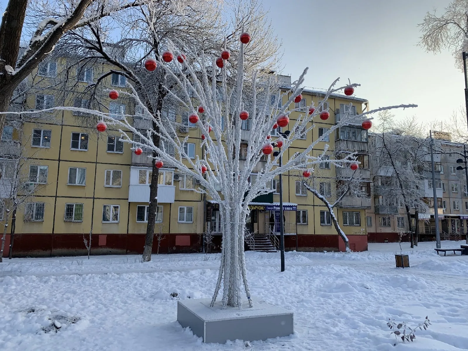 В Самаре новый сквер на Авроре начали украшать иллюминацией | СОВА -  главные новости Самары