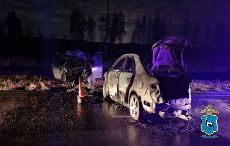 Названа причина ДТП со сгоревшей "Маздой" на трассе в Самарской области