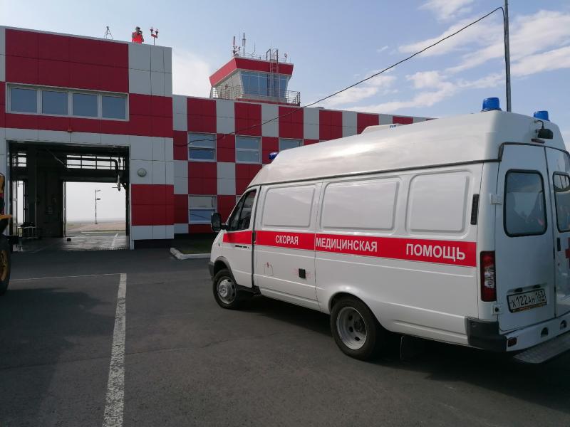 В Курумоче учились спасать людей из "горящего" самолета