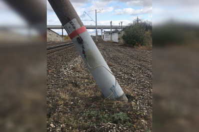 Упавший столб стал причиной остановки поездов в Самарской области